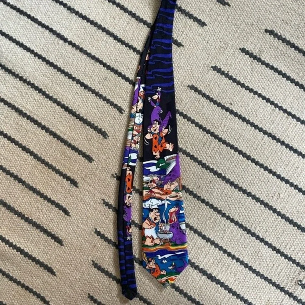 Flintstones mens tie vintage Hanna barbera necktie